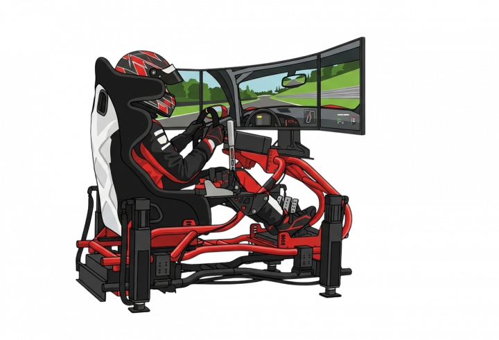 Motokáry pod textom